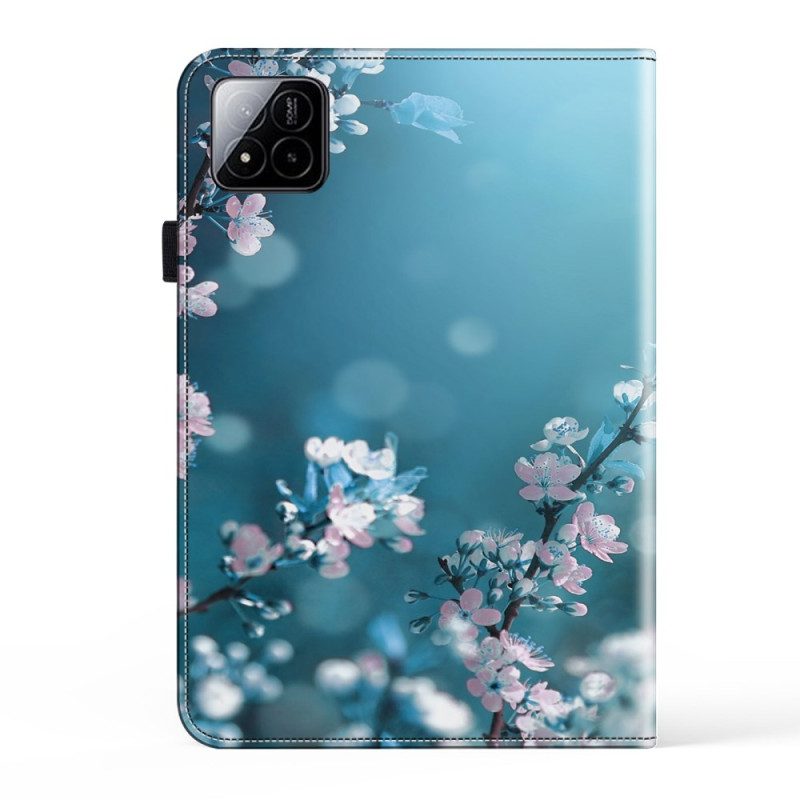 Fodral Xiaomi Pad 7 / 7 Pro Persikoblommor