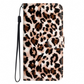 Fodral Xiaomi Redmi A1 Med Kedjar Strappy Leopardtryck