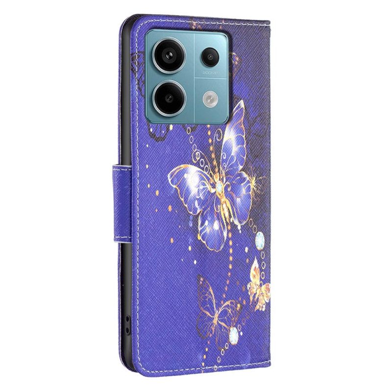 Fodral Xiaomi Redmi Note 13 Pro 4g Lila Fjärilar