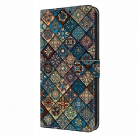 Fodral Xiaomi Redmi Note 14 4g Blått Blommönster