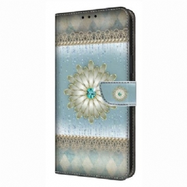Fodral Xiaomi Redmi Note 14 4g Blomma Och Blå Diamant