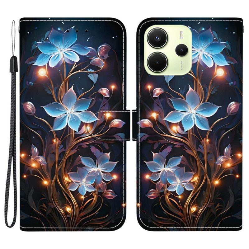 Fodral Xiaomi Redmi Note 14 4g Blommönster