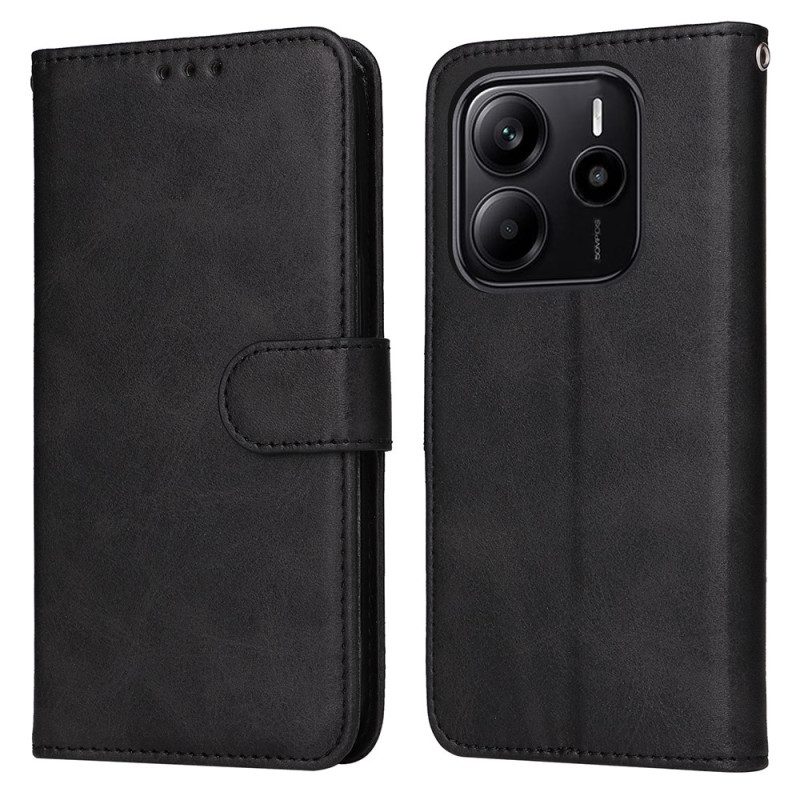 Fodral Xiaomi Redmi Note 14 4g Lädereffekt