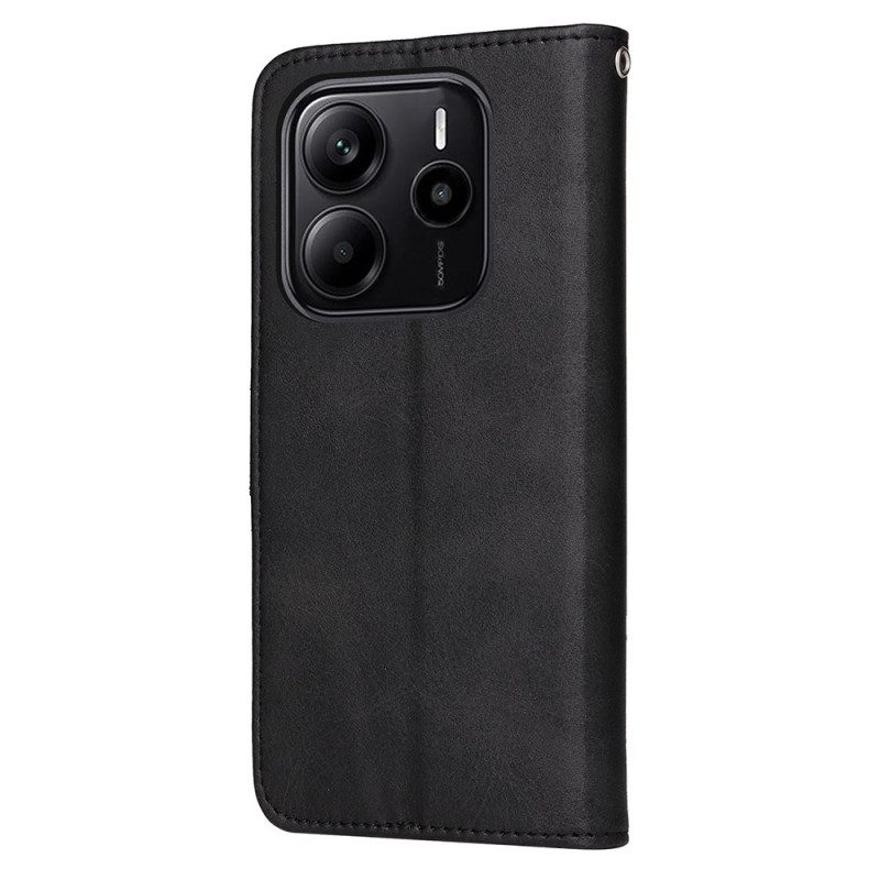Fodral Xiaomi Redmi Note 14 4g Lädereffekt