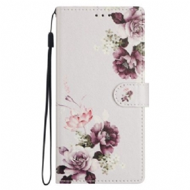 Fodral Xiaomi Redmi Note 14 4g Lila Blommor