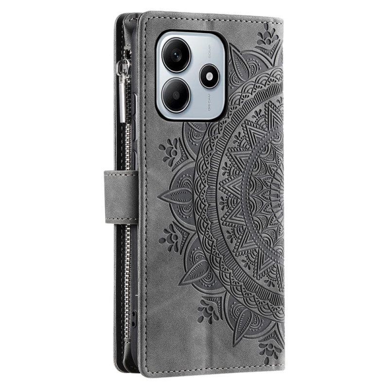 Fodral Xiaomi Redmi Note 14 4g Plånbok Med Mandala-mockaeffekt