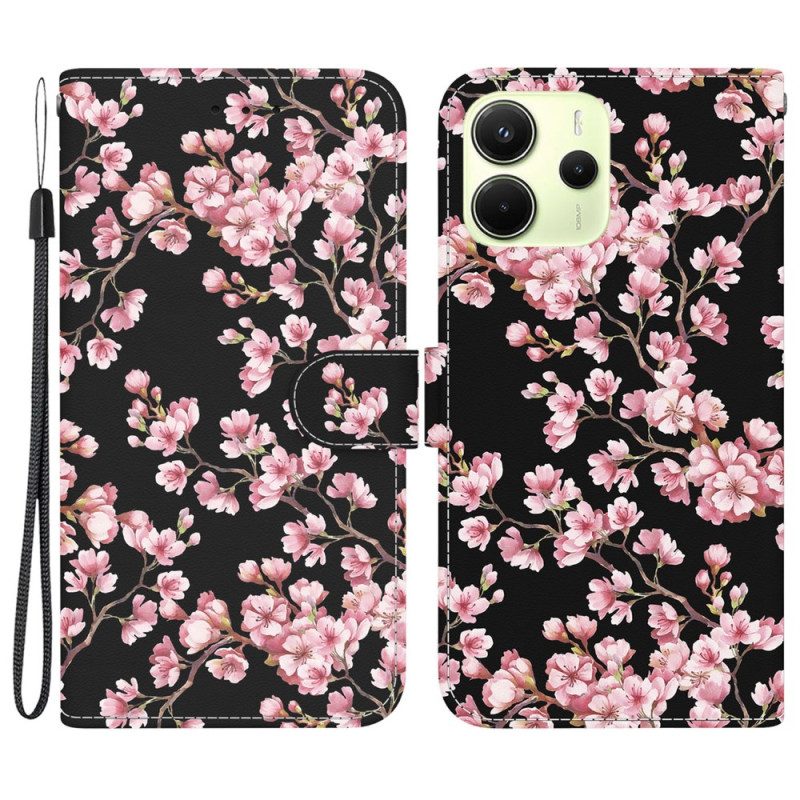 Fodral Xiaomi Redmi Note 14 4g Plommonblommor