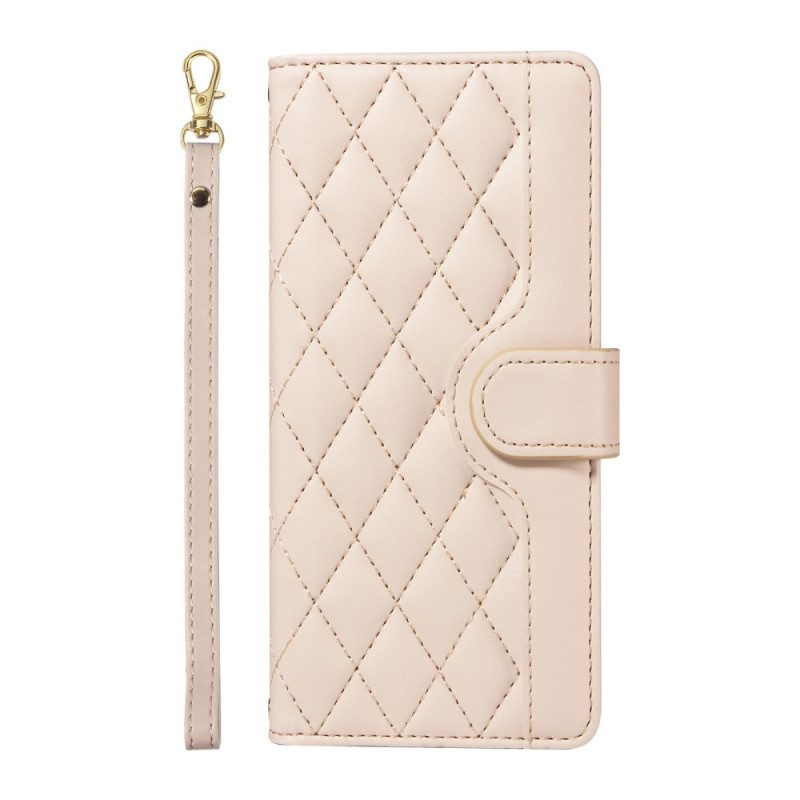 Fodral Xiaomi Redmi Note 14 4g Quiltad Med Rem Och Axelrem