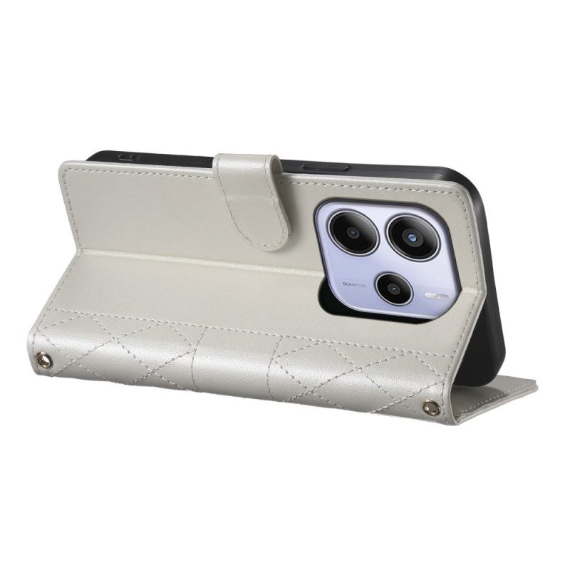 Fodral Xiaomi Redmi Note 14 4g Quiltad Med Rem Och Axelrem