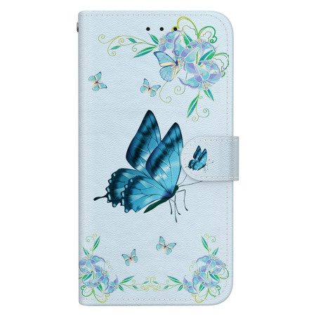 Fodral Xiaomi Redmi Note 14 5g Blå Fjärilar