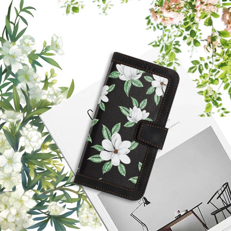 Fodral Xiaomi Redmi Note 14 5g Blommigt Med Rem