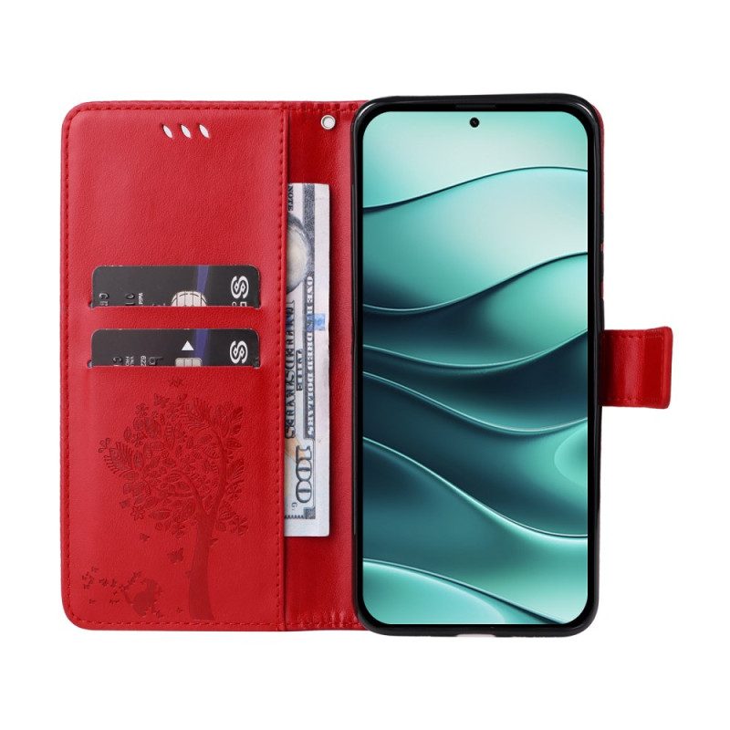 Fodral Xiaomi Redmi Note 14 5g Katt Och Träd Lnaière