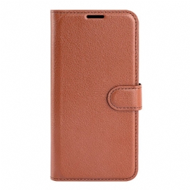 Fodral Xiaomi Redmi Note 14 5g Klassiskt Litchi-imitationsläder