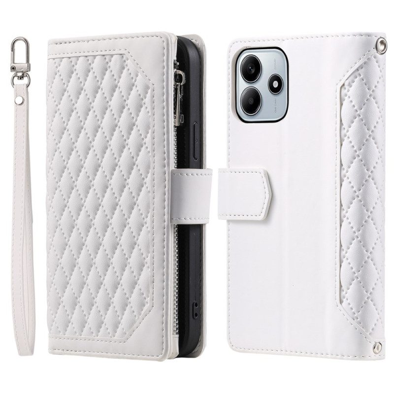 Fodral Xiaomi Redmi Note 14 5g Plånbok Quiltad