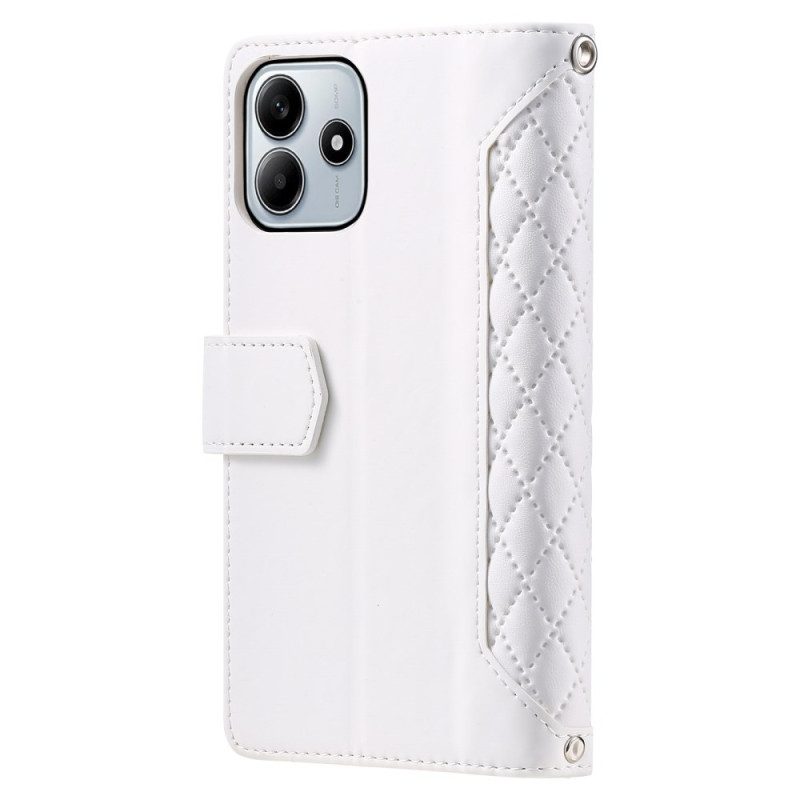 Fodral Xiaomi Redmi Note 14 5g Plånbok Quiltad