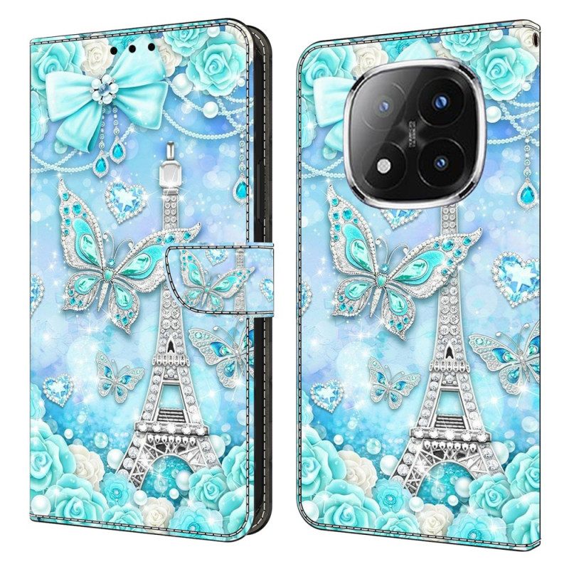 Fodral Xiaomi Redmi Note 14 Pro 4g Eiffeltornet Och Diamanter