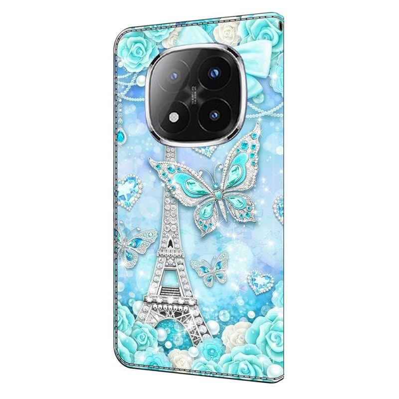 Fodral Xiaomi Redmi Note 14 Pro 4g Eiffeltornet Och Diamanter