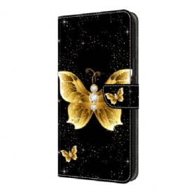 Fodral Xiaomi Redmi Note 14 Pro 4g Gyllene Fjärilar