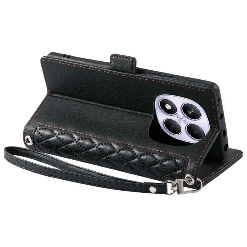 Fodral Xiaomi Redmi Note 14 Pro 4g Quiltad Med Rem