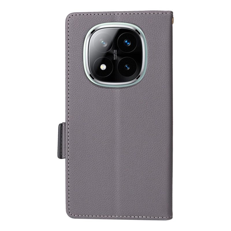 Fodral Xiaomi Redmi Note 14 Pro 4g Rem I Litchikonstläder