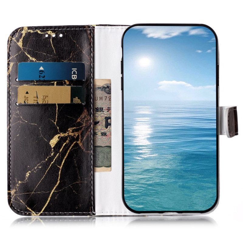 Fodral Xiaomi Redmi Note 14 Pro 4g Svart Och Guld Marmor