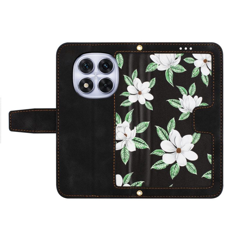 Fodral Xiaomi Redmi Note 14 Pro 5g Blommönster Med Rem