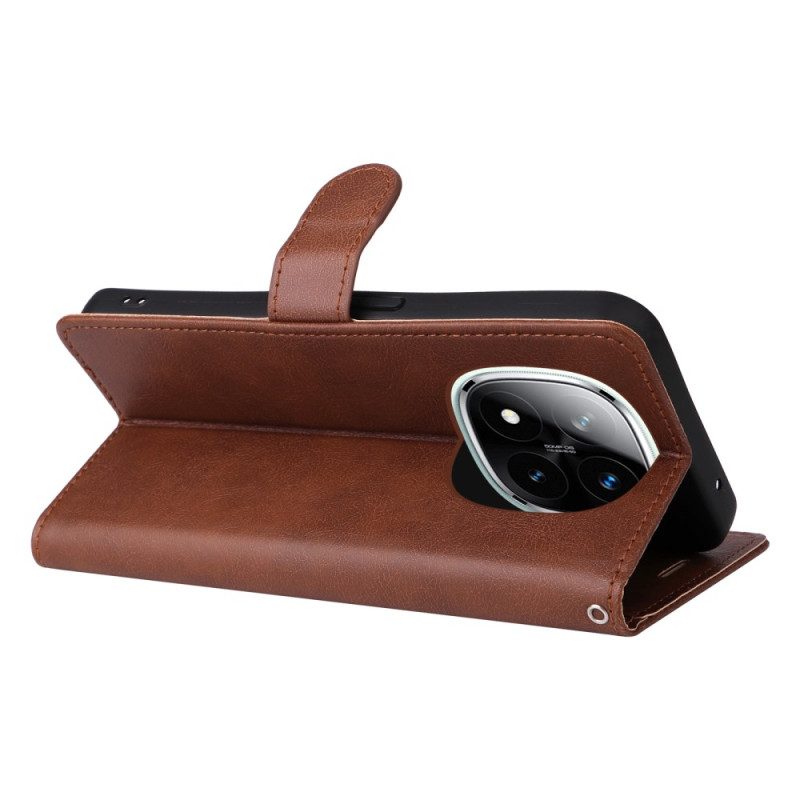 Fodral Xiaomi Redmi Note 14 Pro 5g Enfärgat Konstläder