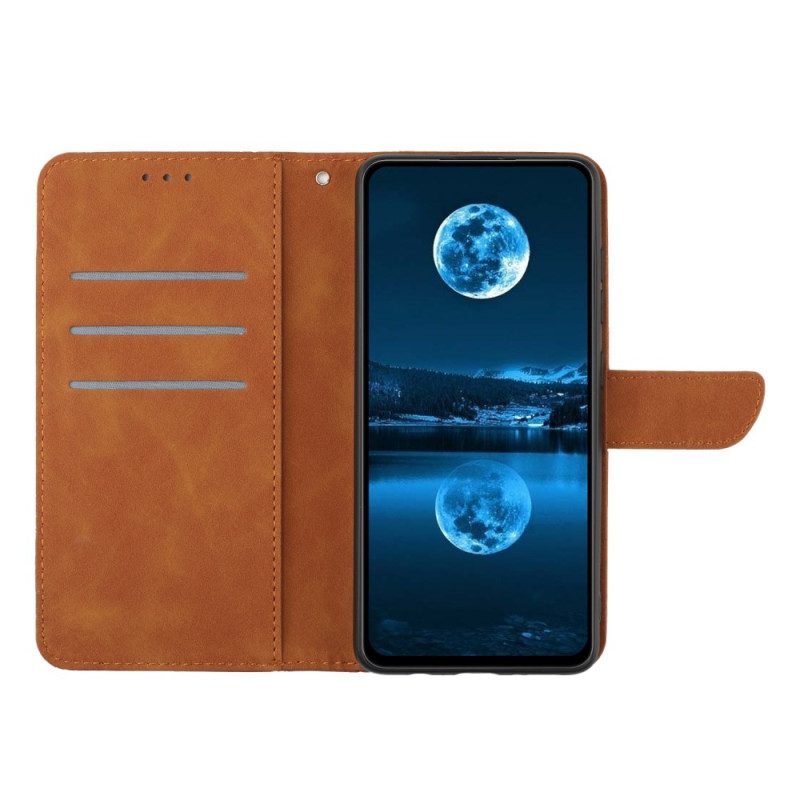 Fodral Xiaomi Redmi Note 14 Pro 5g Linjer Och Streck Med Rem