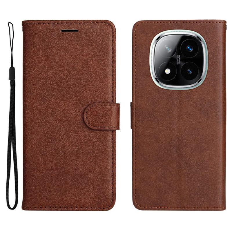 Fodral Xiaomi Redmi Note 14 Pro Plus 5g Enfärgat Konstläder