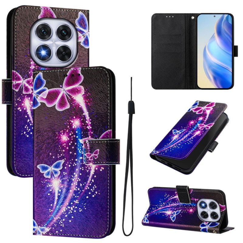 Fodral Xiaomi Redmi Note 14 Pro Plus 5g Festligt Fjärilsmönster