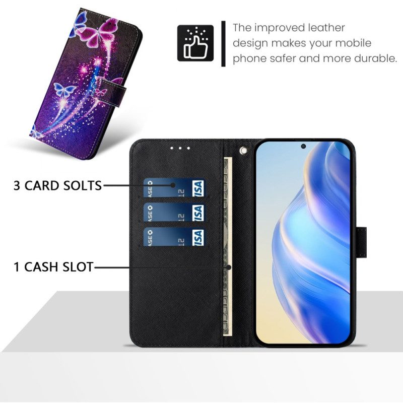 Fodral Xiaomi Redmi Note 14 Pro Plus 5g Festligt Fjärilsmönster