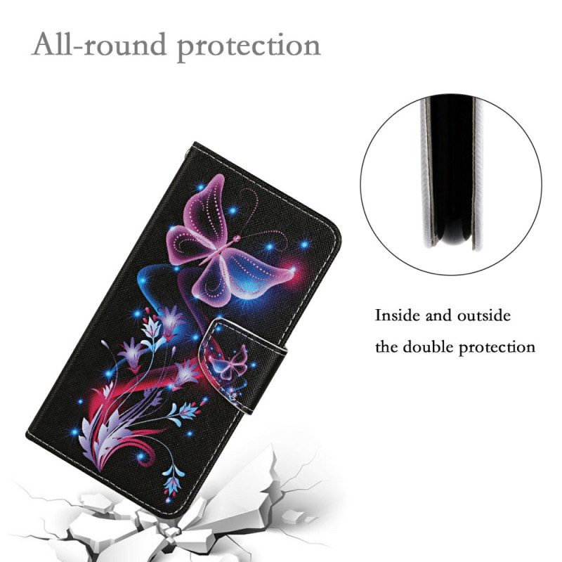 Fodral Xiaomi Redmi Note 14 Pro Plus 5g Glödande Fjärilar