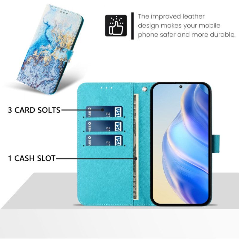 Fodral Xiaomi Redmi Note 14 Pro Plus 5g Havsmarmormönster