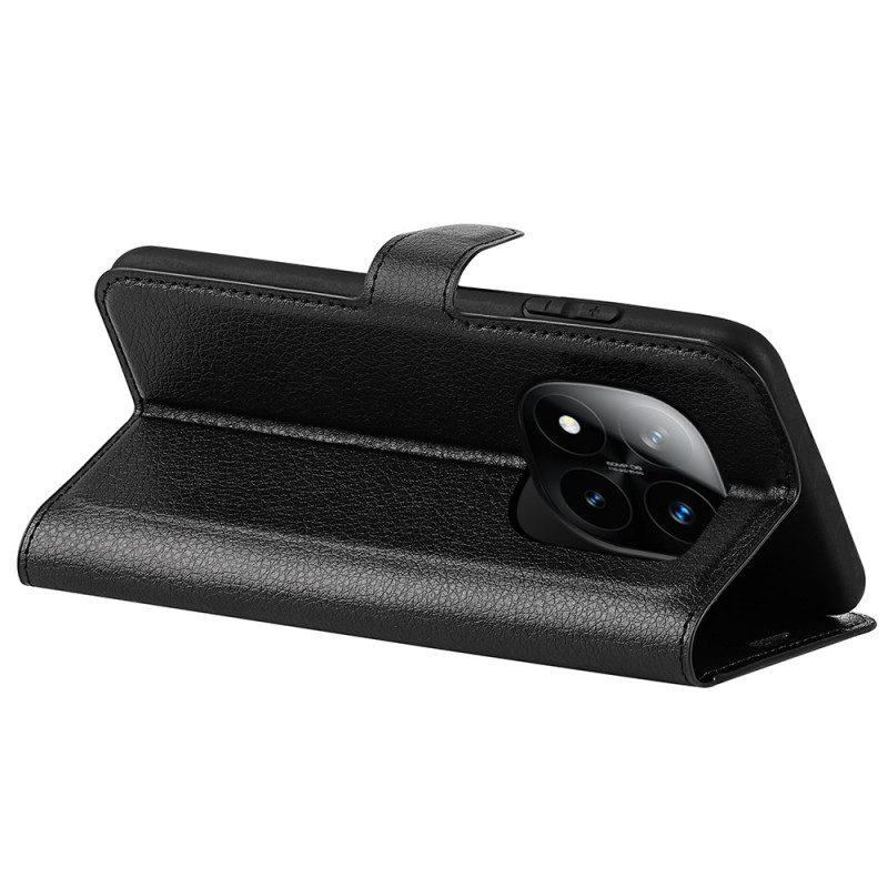 Fodral Xiaomi Redmi Note 14 Pro Plus 5g Klassisk Litchikonstläder