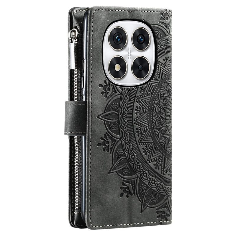 Fodral Xiaomi Redmi Note 14 Pro Plus 5g Plånbok Med Mandala-effekt I Mocka