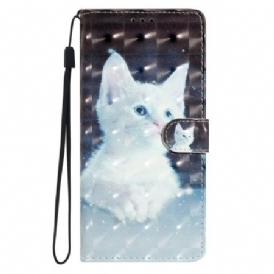 Fodral Xiaomi Redmi Note 14 Pro Plus 5g Vit Katt 3d