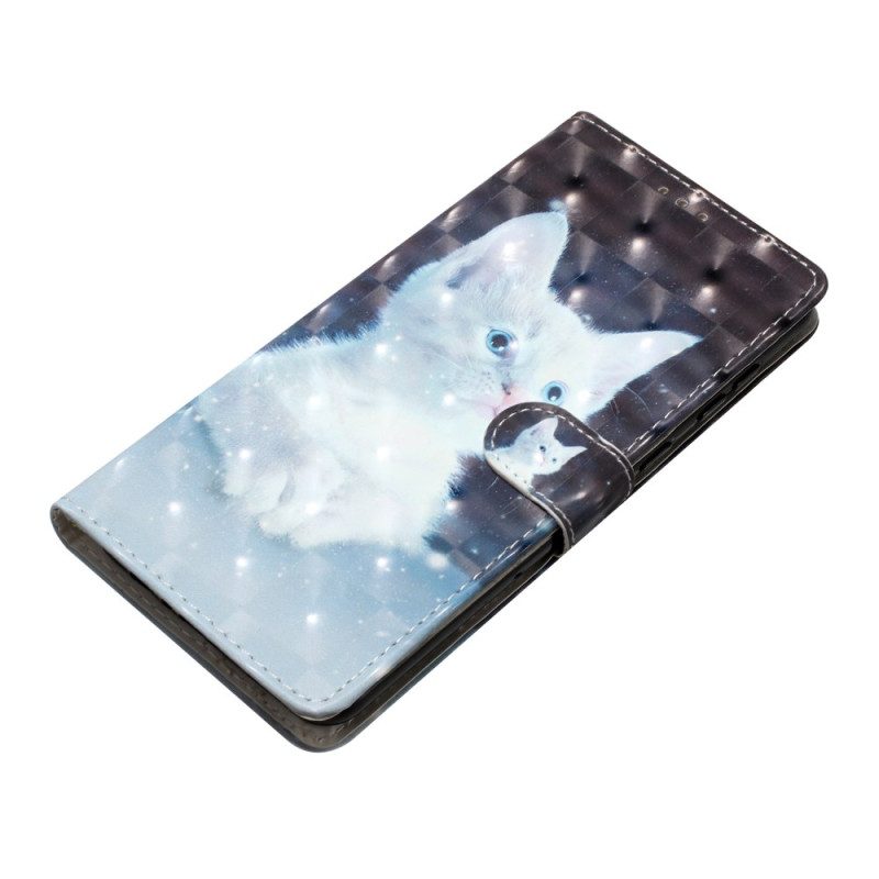 Fodral Xiaomi Redmi Note 14 Pro Plus 5g Vit Katt 3d
