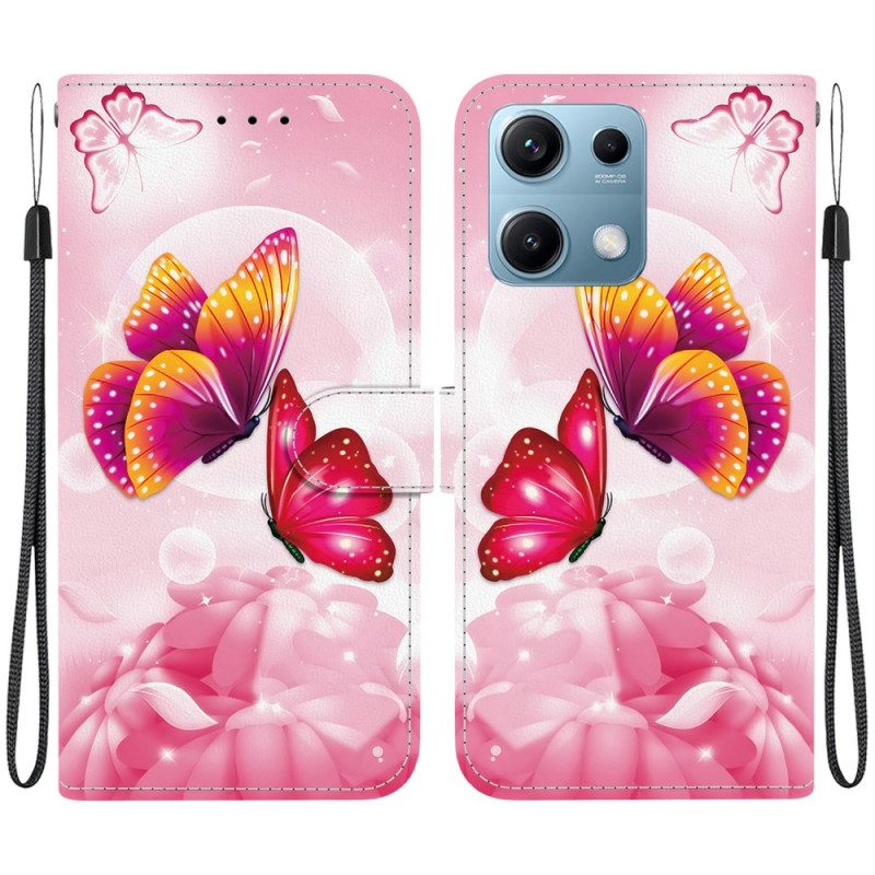 Fodral Xiaomi Redmi Note 14s Rosa Fjärilar