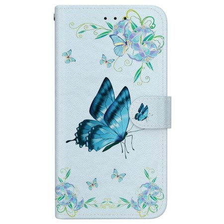 Fodral Xiaomi Redmi Note 15 5g Fjäril Och Blå Blommor