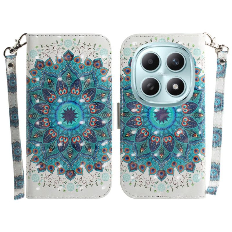 Fodral Xiaomi Redmi Note 15 5g Grön Mandala Med Snöre