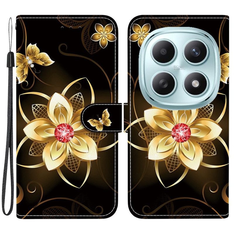 Fodral Xiaomi Redmi Note 15 5g Gyllene Blomma