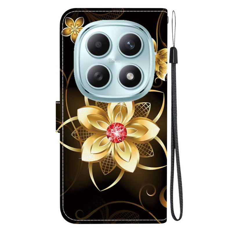 Fodral Xiaomi Redmi Note 15 5g Gyllene Blomma