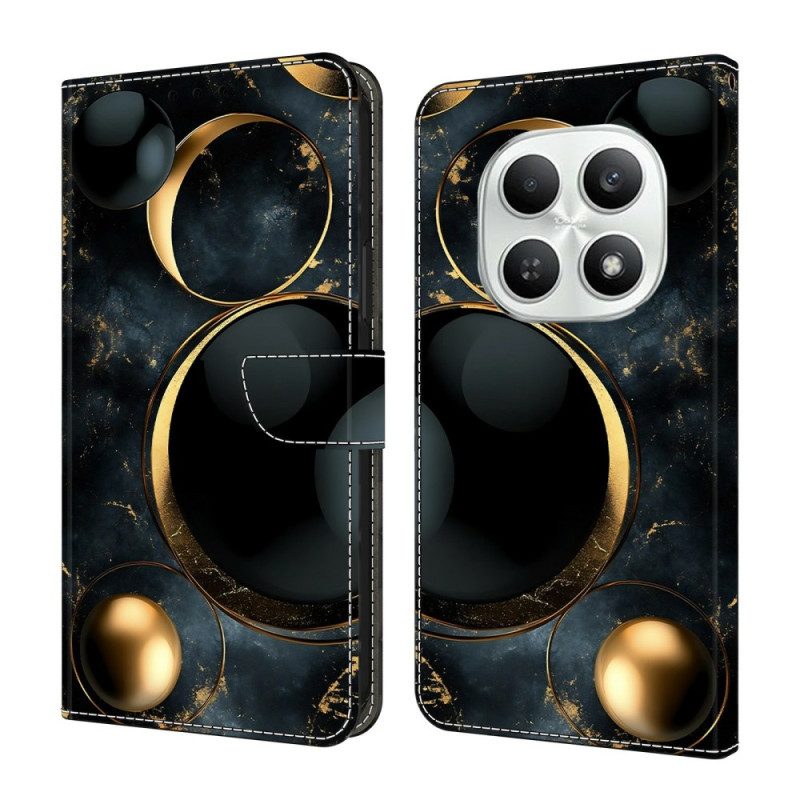 Fodral Xiaomi Redmi Note 15 5g Gyllene Ringar