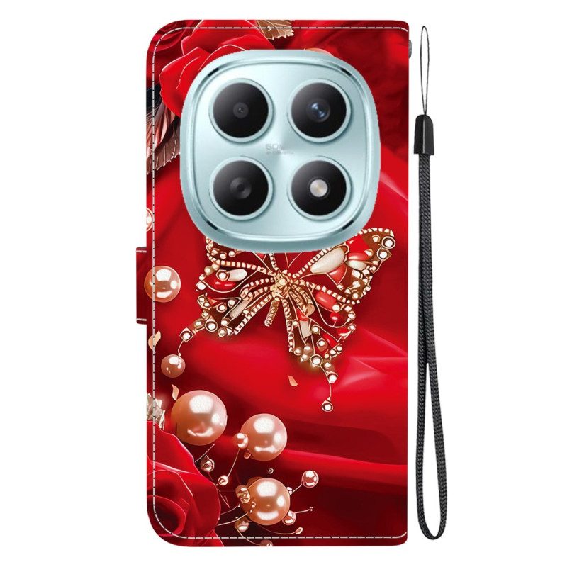 Fodral Xiaomi Redmi Note 15 5g Pärlrosa Fjäril