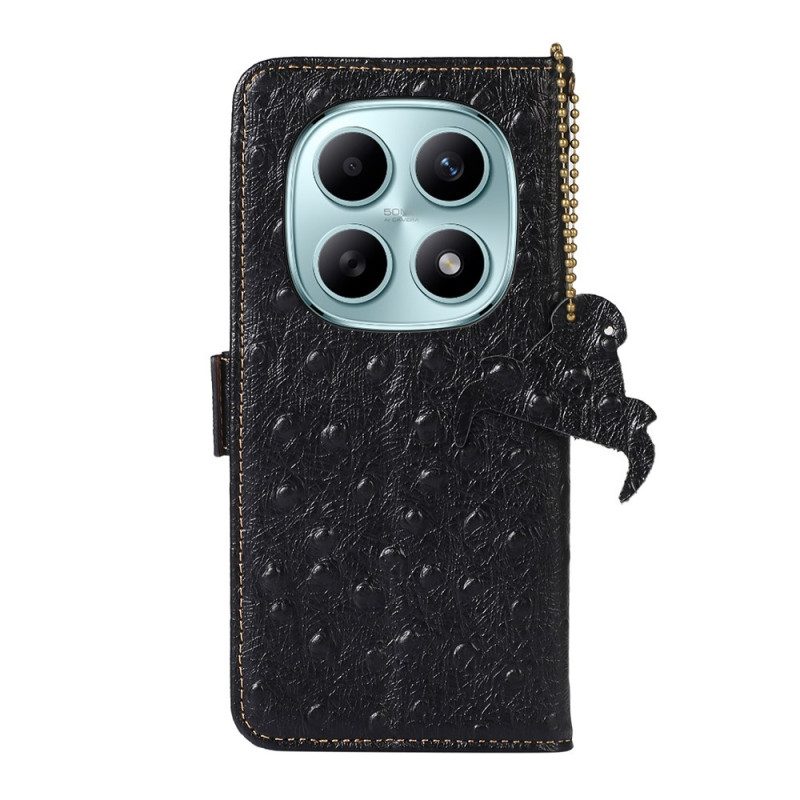 Fodral Xiaomi Redmi Note 15 5g Rfid-blockering Och Äkta Läder