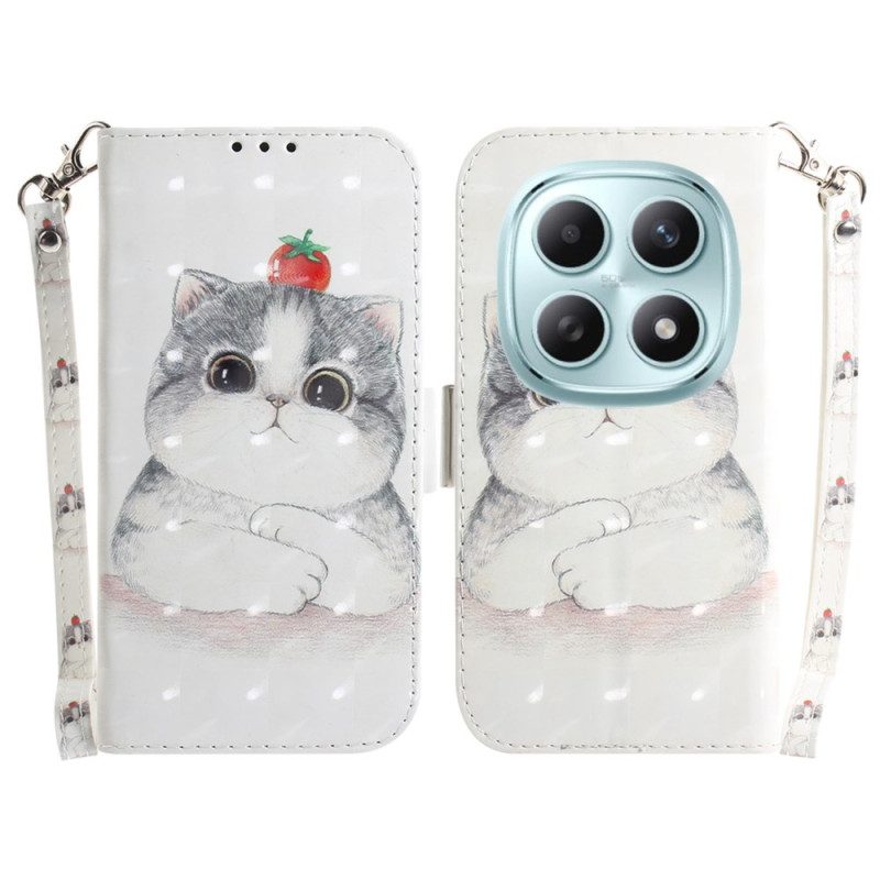 Fodral Xiaomi Redmi Note 15 5g Söt Katt Med Snöre