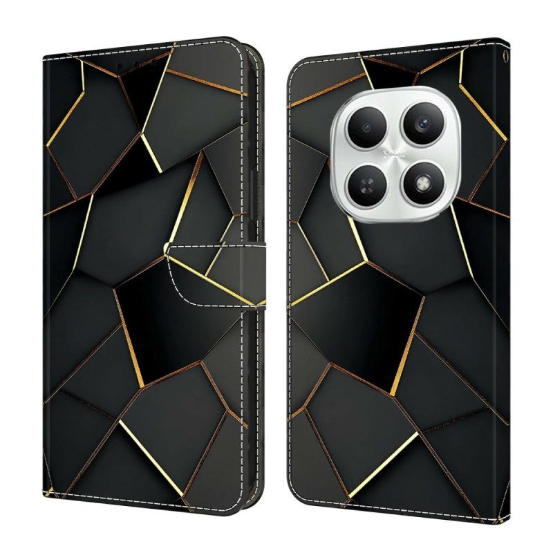 Fodral Xiaomi Redmi Note 15 5g Svart Och Guldmönster