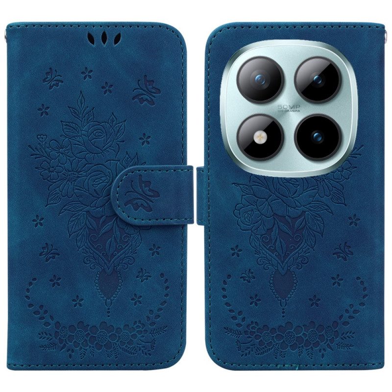 Fodral Xiaomi Redmi Note 15 Pro 5g Fjärilar Och Rosor