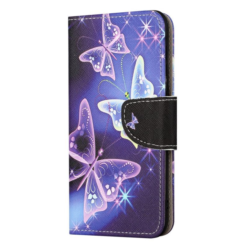 Fodral Xiaomi Redmi Note 15 Pro 5g Glittrande Fjärilar