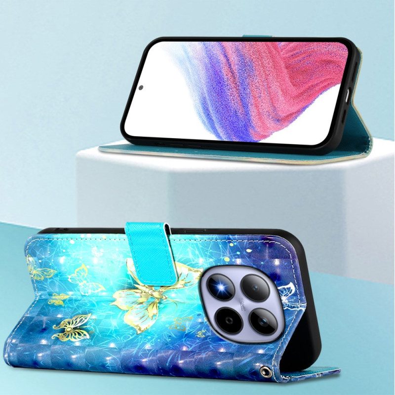Fodral Xiaomi Redmi Note 15 Pro 5g Guldfjärilar